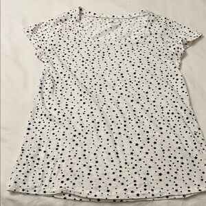 NWOT Workshop Republic Clothing 100% Cotton White Star Print Tee Size S